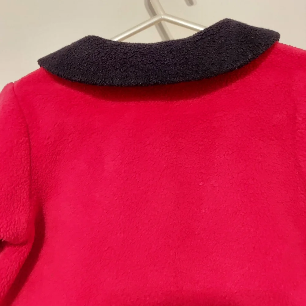 2nd Step Toddler Red Fleece Coat with Rose and Leaves Accent size 18Months